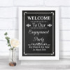 Chalk Style Welcome To Our Engagement Party Personalized Wedding Sign