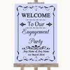 Lilac Welcome To Our Engagement Party Personalized Wedding Sign