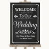 Chalk Style Welcome To Our Wedding Personalized Wedding Sign