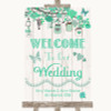 Green Rustic Wood Welcome To Our Wedding Personalized Wedding Sign