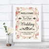 Vintage Roses Welcome To Our Wedding Personalized Wedding Sign