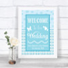 Winter Blue Welcome To Our Wedding Personalized Wedding Sign