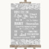 Grey Burlap & Lace When I Tell You I Love You Personalized Wedding Sign