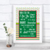 Red & Green Winter When I Tell You I Love You Personalized Wedding Sign