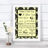 Yellow Damask When I Tell You I Love You Personalized Wedding Sign