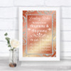 Coral Pink Who's Who Leading Roles Personalized Wedding Sign