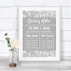 Grey Burlap & Lace Who's Who Leading Roles Personalized Wedding Sign