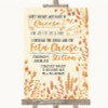 Autumn Leaves Cheesecake Cheese Song Personalized Wedding Sign