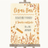Autumn Leaves Cigar Bar Personalized Wedding Sign
