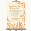 Autumn Leaves Fingerprint Guestbook Personalized Wedding Sign