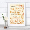 Autumn Leaves Friends Of The Bride Groom Seating Personalized Wedding Sign