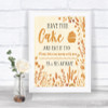 Autumn Leaves Have Your Cake & Eat It Too Personalized Wedding Sign