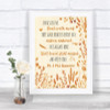 Autumn Leaves In Loving Memory Personalized Wedding Sign