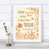 Autumn Leaves Jenga Guest Book Personalized Wedding Sign