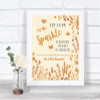 Autumn Leaves Let Love Sparkle Sparkler Send Off Personalized Wedding Sign