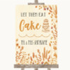 Autumn Leaves Let Them Eat Cake Personalized Wedding Sign