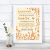 Autumn Leaves Photo Guestbook Friends & Family Personalized Wedding Sign