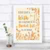 Autumn Leaves Bucket List Personalized Wedding Sign