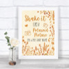 Autumn Leaves Polaroid Picture Personalized Wedding Sign
