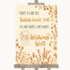 Autumn Leaves Wishing Well Message Personalized Wedding Sign