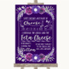 Purple & Silver Cheesecake Cheese Song Personalized Wedding Sign