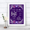 Purple & Silver Date Jar Guestbook Personalized Wedding Sign