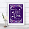 Purple & Silver Don't Be Blinded Sunglasses Personalized Wedding Sign