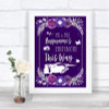 Purple & Silver Photobooth This Way Right Personalized Wedding Sign