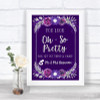 Purple & Silver Toilet Get Out & Dance Personalized Wedding Sign