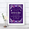 Purple & Silver Wedpics App Photos Personalized Wedding Sign