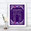 Purple & Silver Who's Who Leading Roles Personalized Wedding Sign