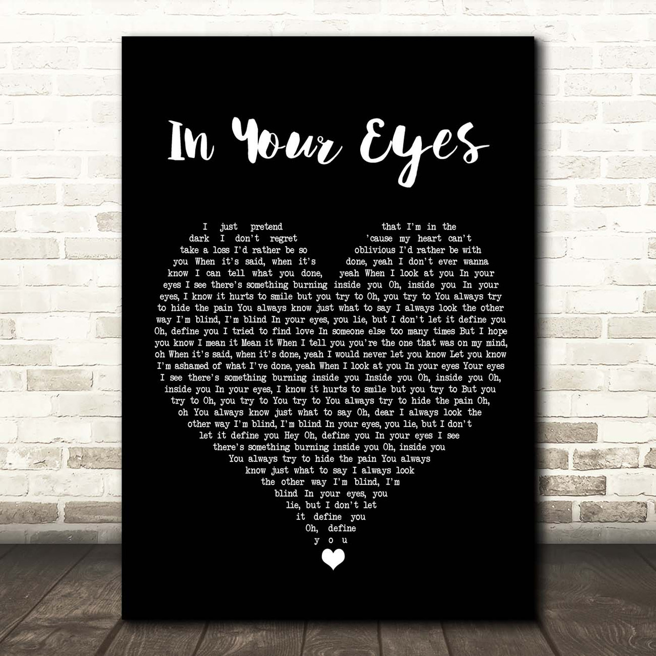 The Weeknd In Your Eyes Vinyl Record Song Lyric Music Art Print