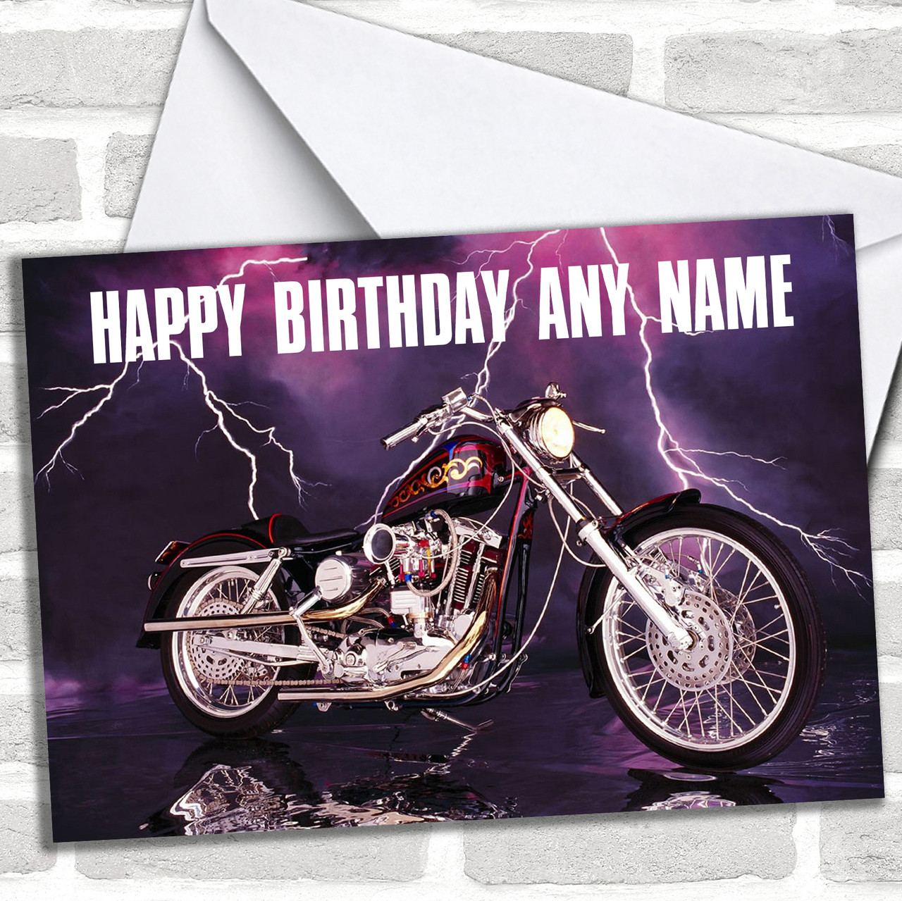 Harley Davidson Personalized Birthday Card - Red Heart Print harley-davidson-personalized-birthday-card-red-heart-print