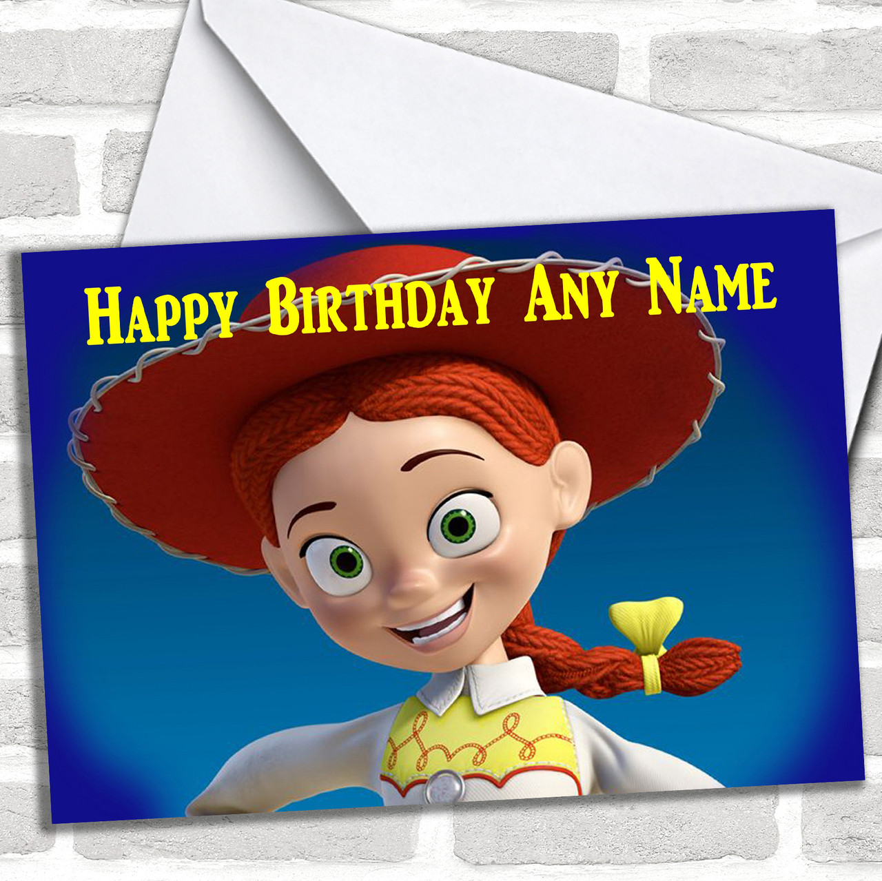 TOY STORY Personalised Birthday Card - Woody and Jessie