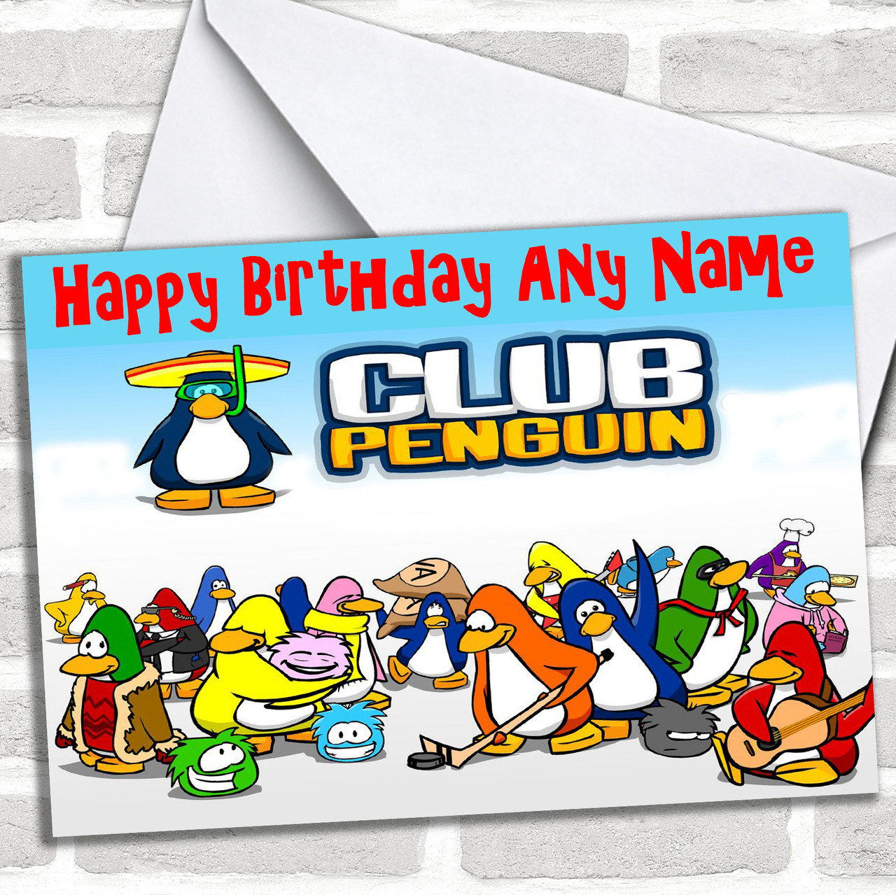 penguin happy birthday card