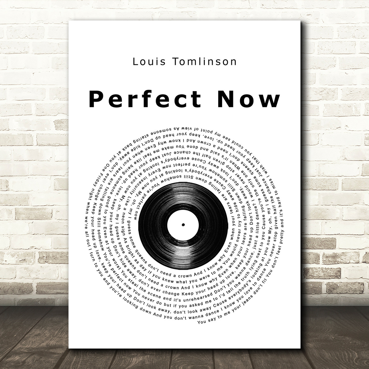 Louis Tomlinson Perfect Now Vinyl Record Song Lyric Music Art