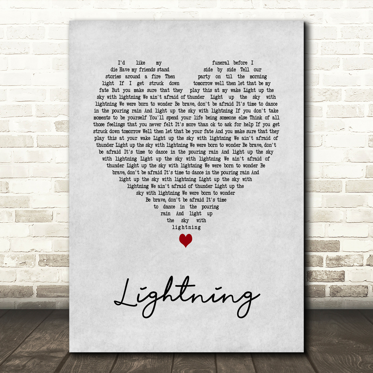 Lucy Spraggan Today Was A Good Day White Heart Song Lyric Print