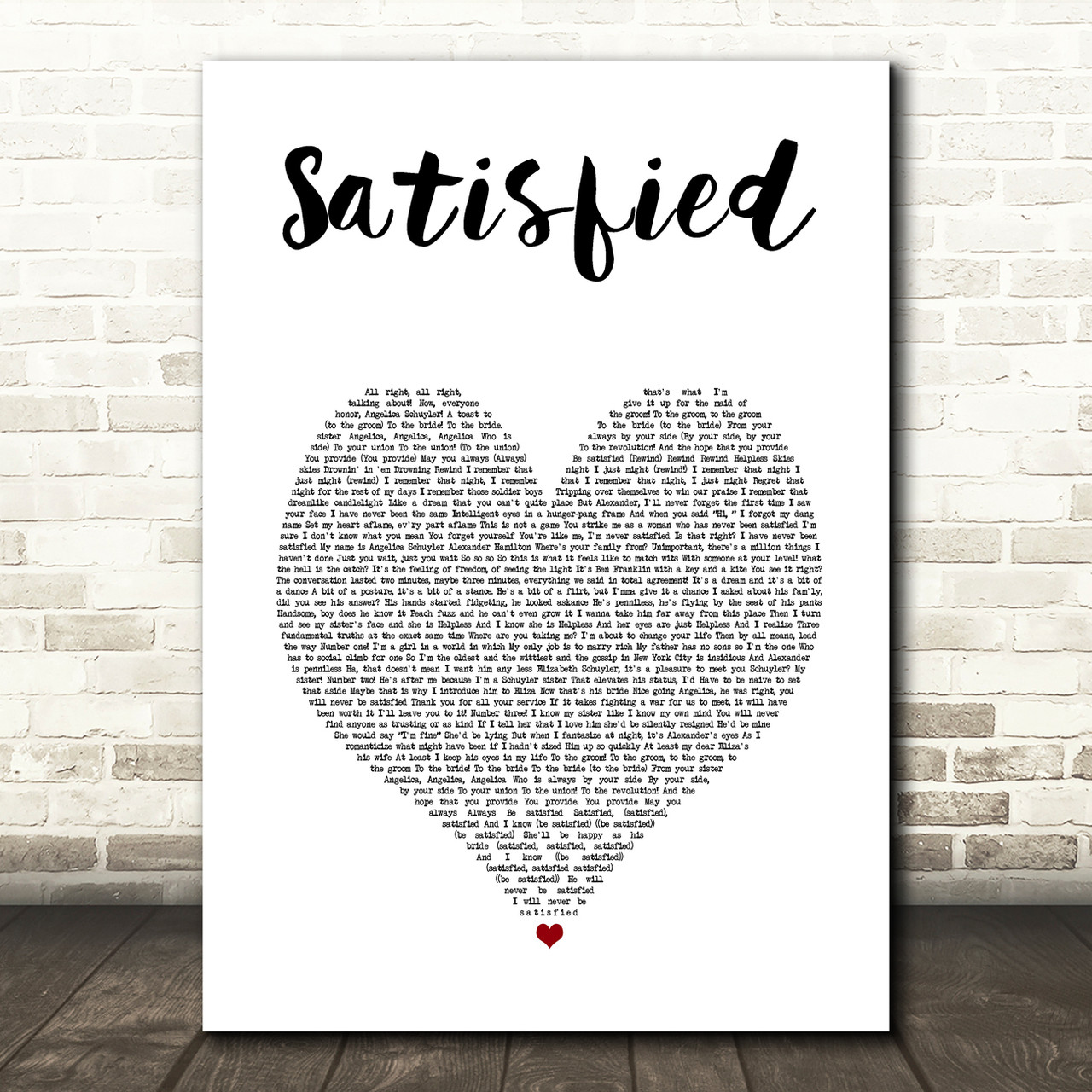 Satisfied Hamilton Song Hamilton Satisfied Sheet Music Farour Wall