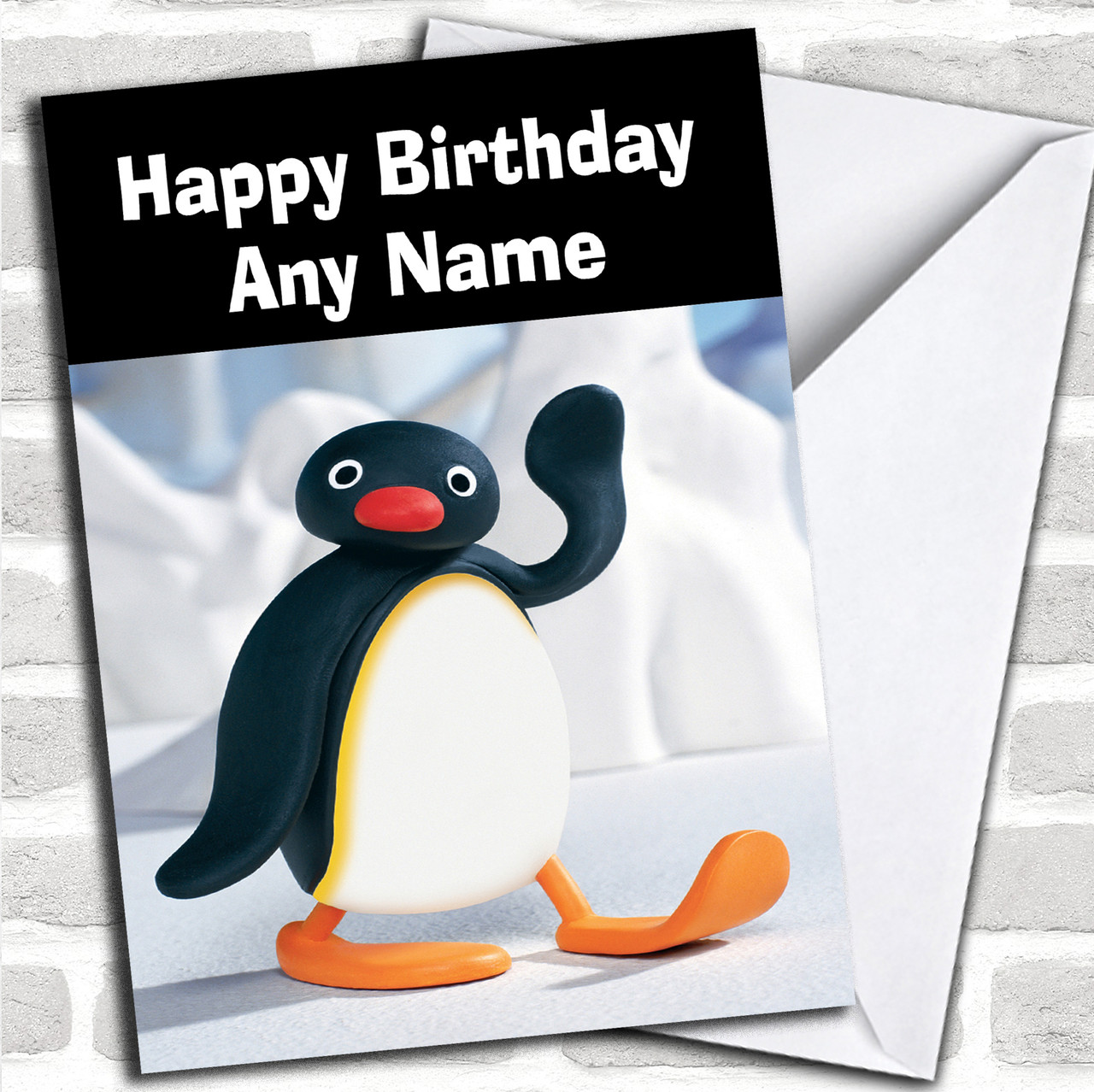 Pingu Penguin Personalized Children S Birthday Card Red Heart Print - pingu song roblox