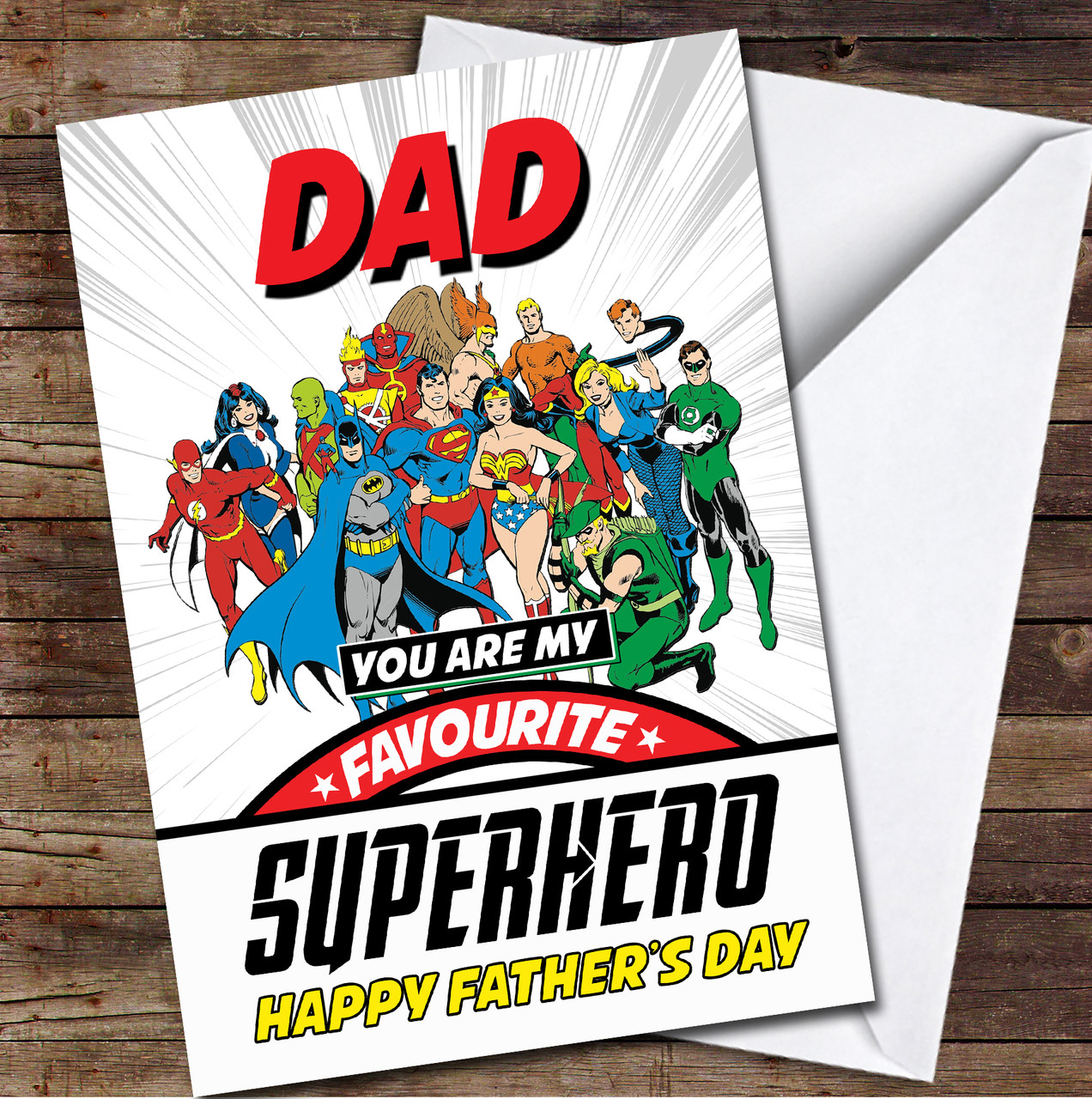 Dad My Favourite Superhero Characters Personalized Father's Day ...