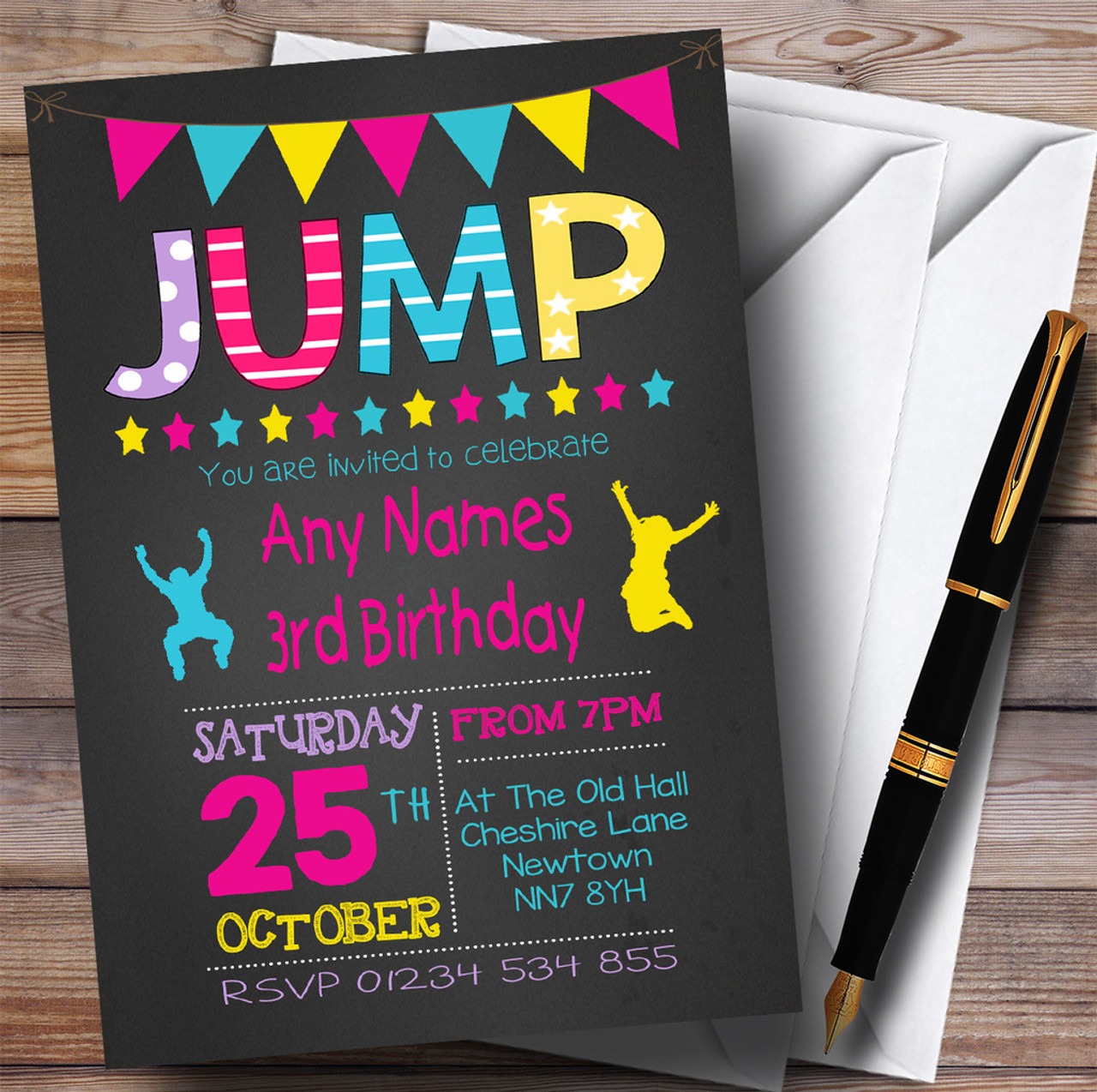 chalk-girls-jump-trampoline-children-s-birthday-party-invitations-red-heart-print for Free Printable Jump Birthday Invitations Chalk Girls Jump Trampoline Children's Birthday Party Invitations - Red Heart Print for Free Printable Jump Birthday Invitations
