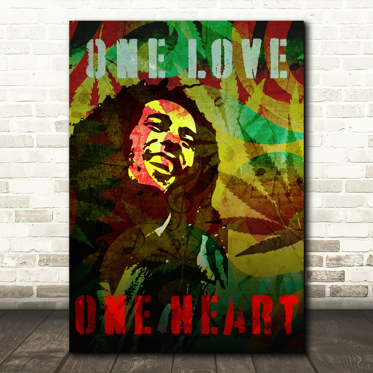 Tableau Moderne Bob Marley Sur Toile - Décoration Murale Musicale Idéale Pour Bureau Ou Salon