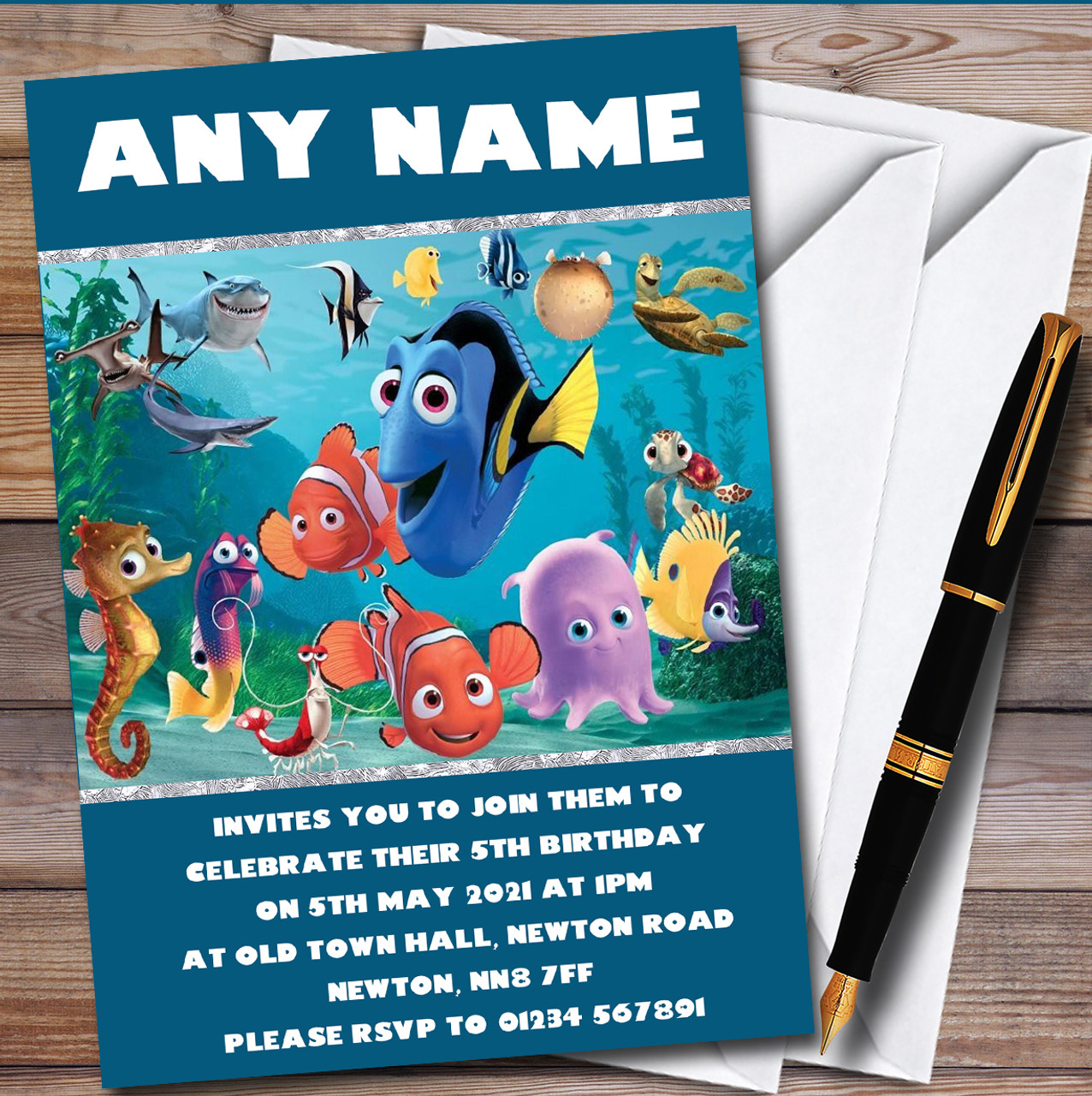 Finding Nemo Dory personalized Children's Kids Birthday Party