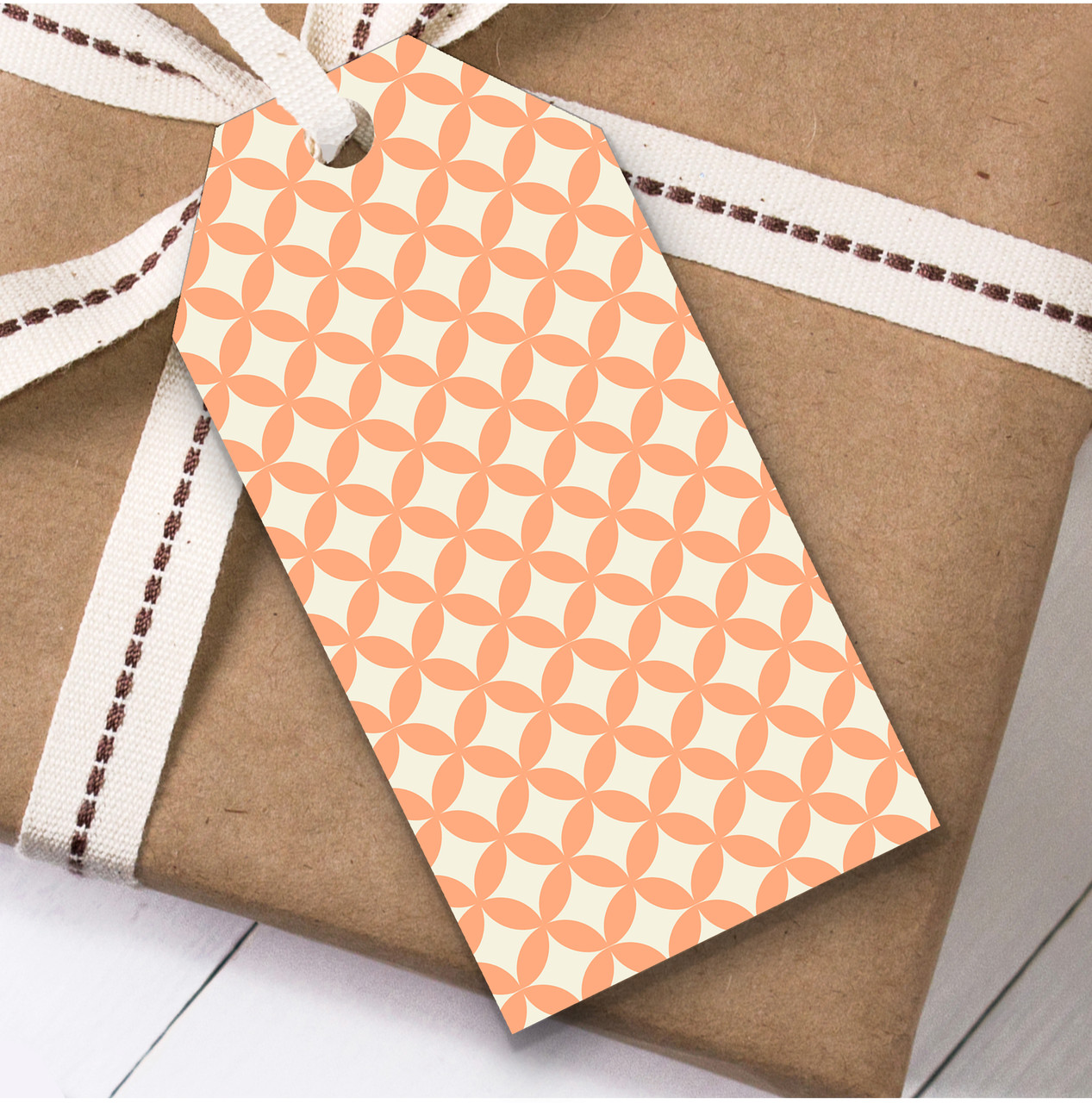 Peach And Cream Sparkle Diamond Birthday Present Favor Gift Tags - Red ...