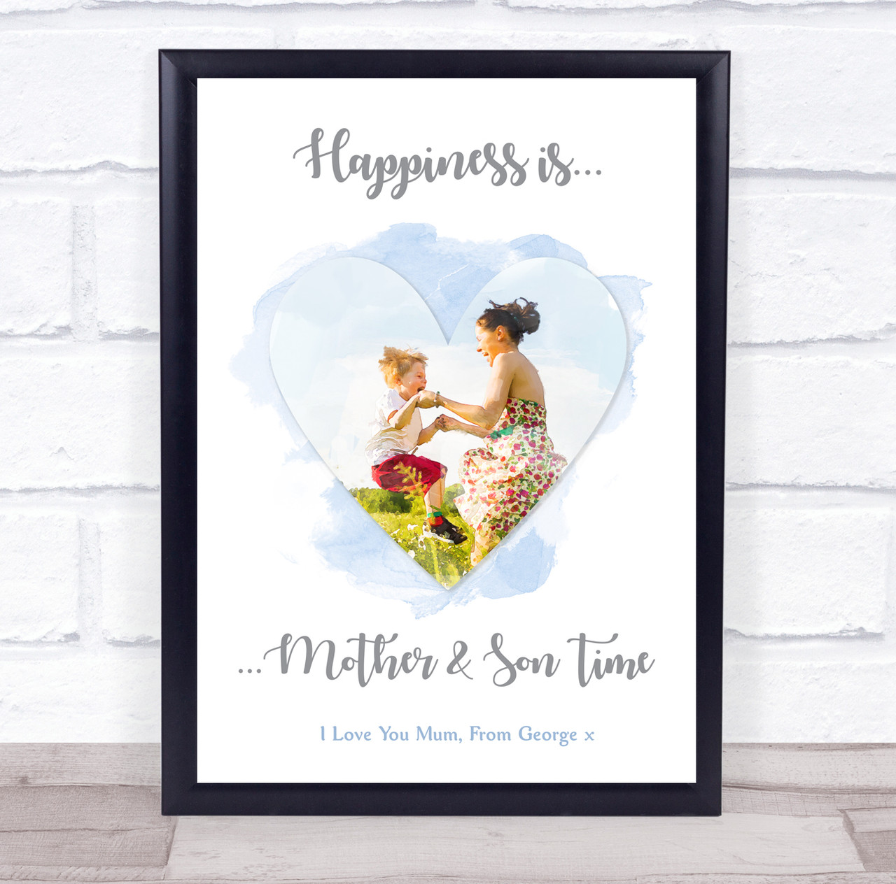 Personalised Mother and Son Print, Mother, Son, Gift, Mummy, Mum