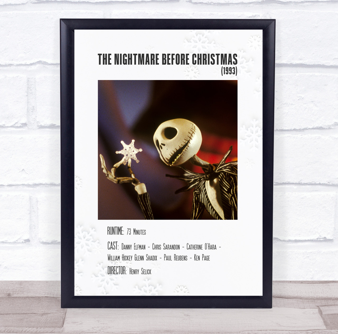 The Nightmare Before Christmas Polaroid Movie Vintage Film Wall Art Poster  Print