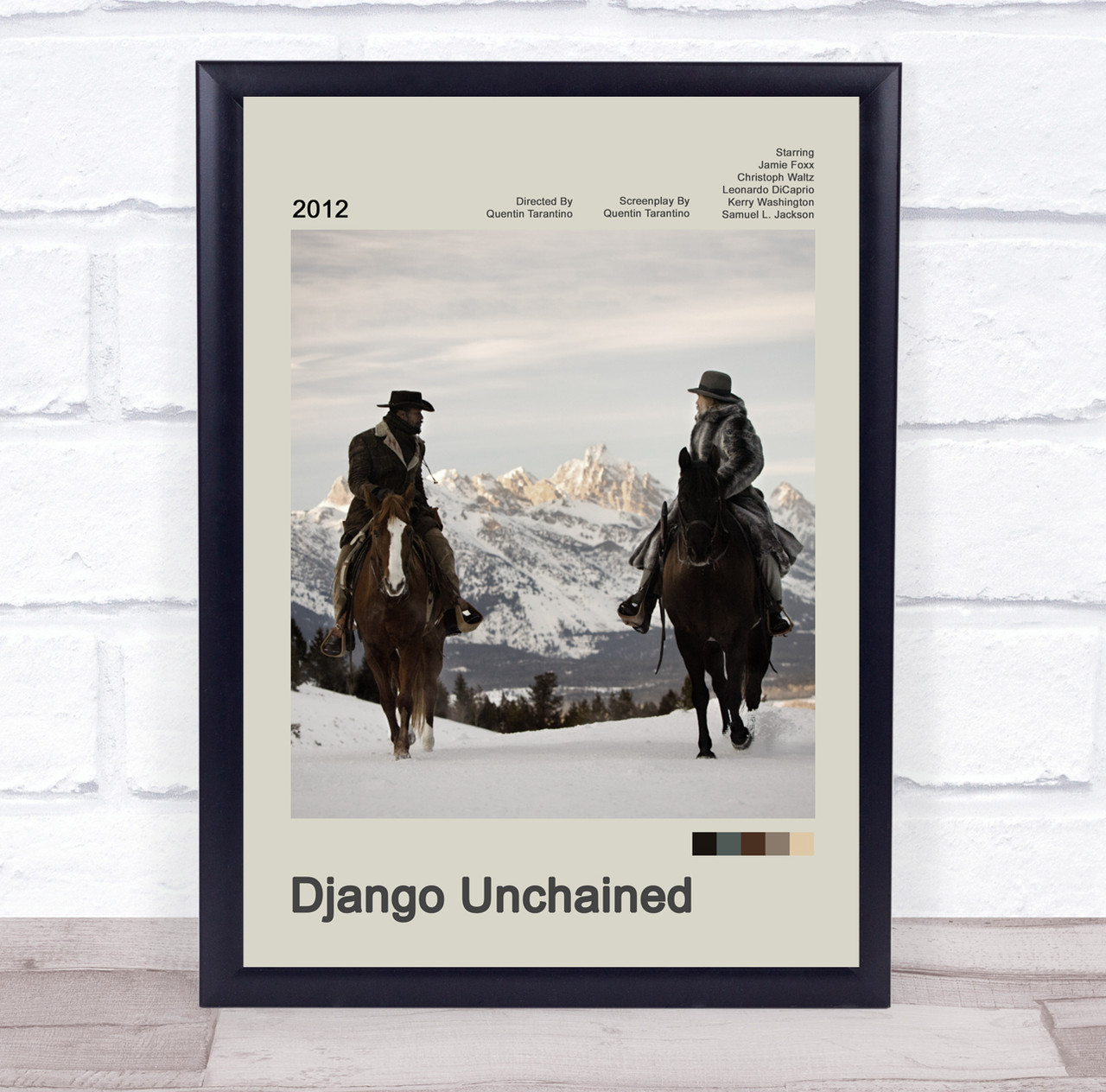 django unchained framed poster