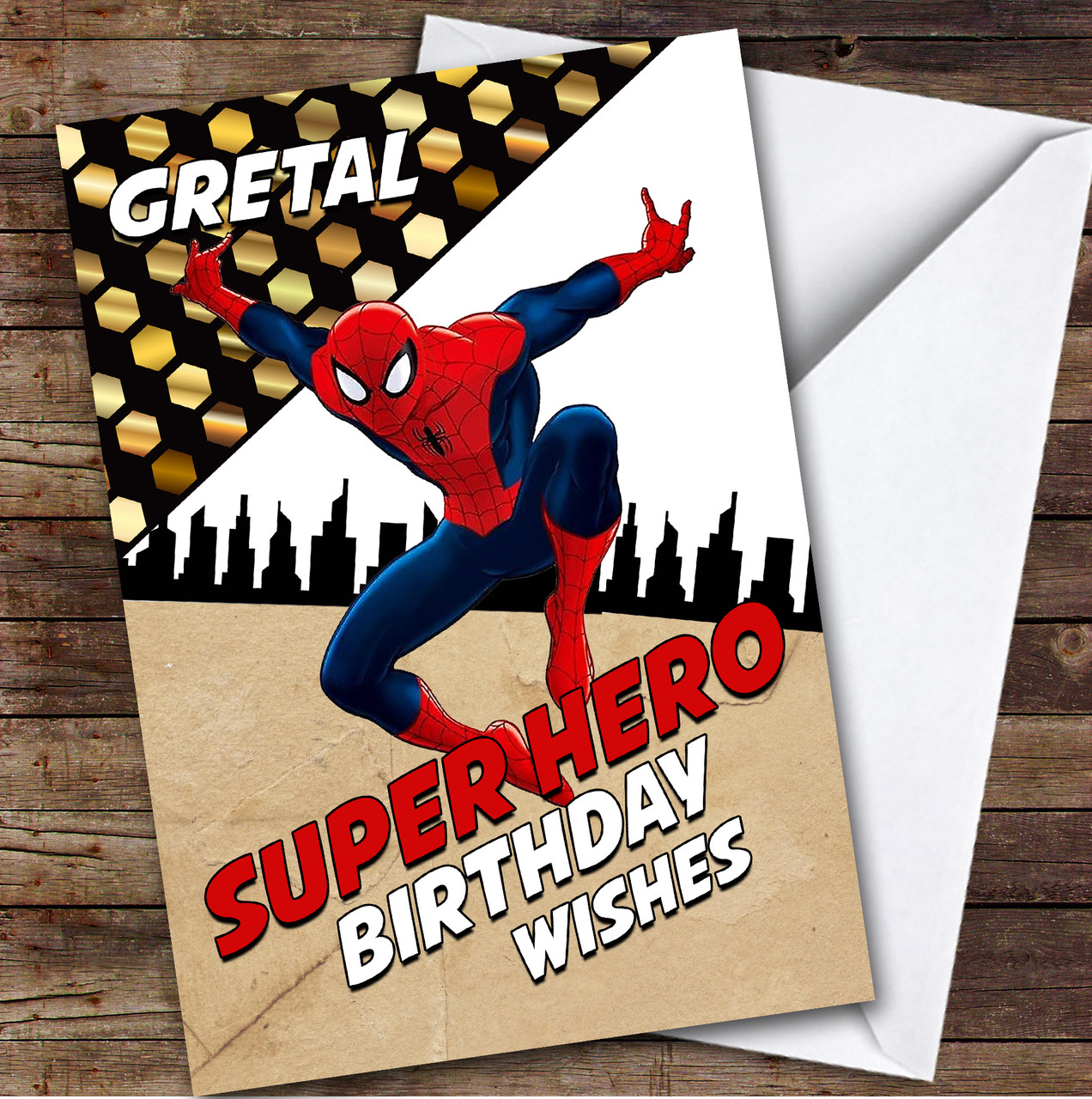 Spiderman City Superhero Wishes - CARD23KDS45 62224.1673276783 