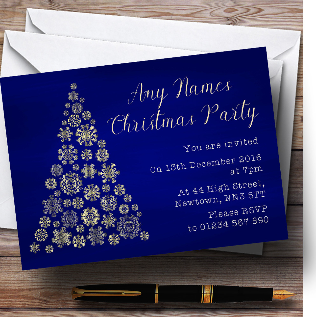 snowflake party invitations