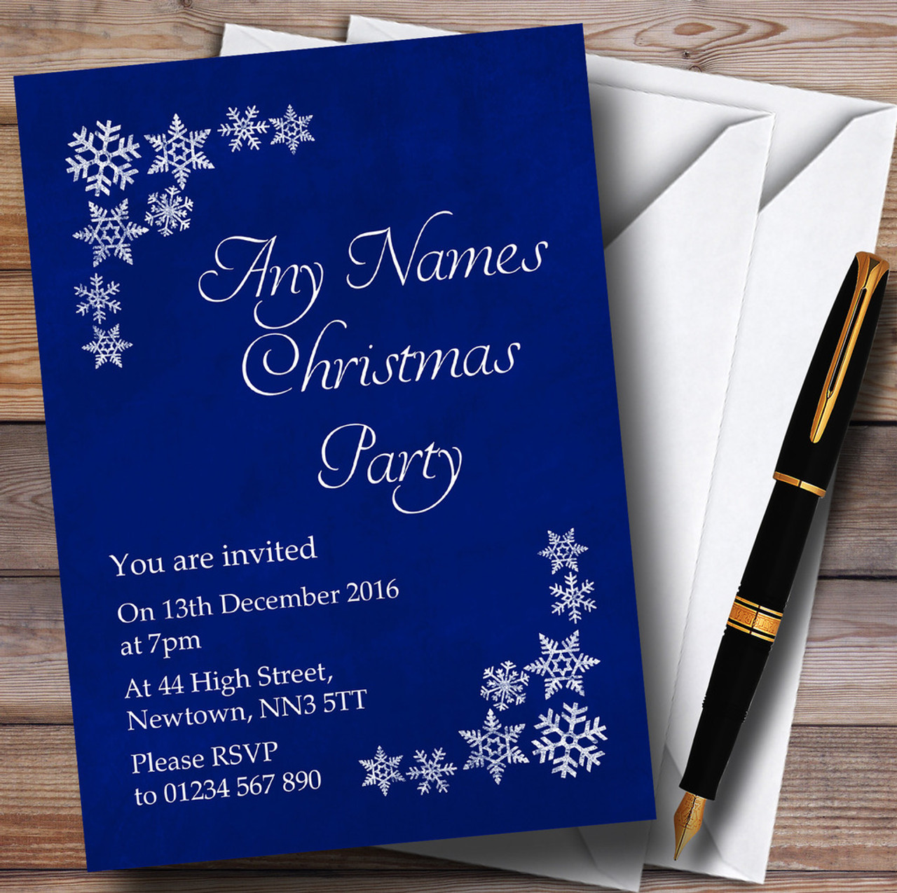 snowflake party invitations